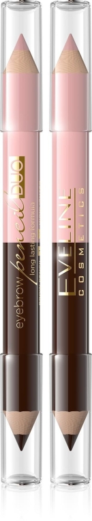 Подвійний олівець для брів - Eveline Cosmetics Eyebrow Pencil Duo