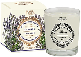 Парфумерія, косметика Набір - Panier Des Sens Lavender Christmas Box (l/soap/500ml + candle/180g)