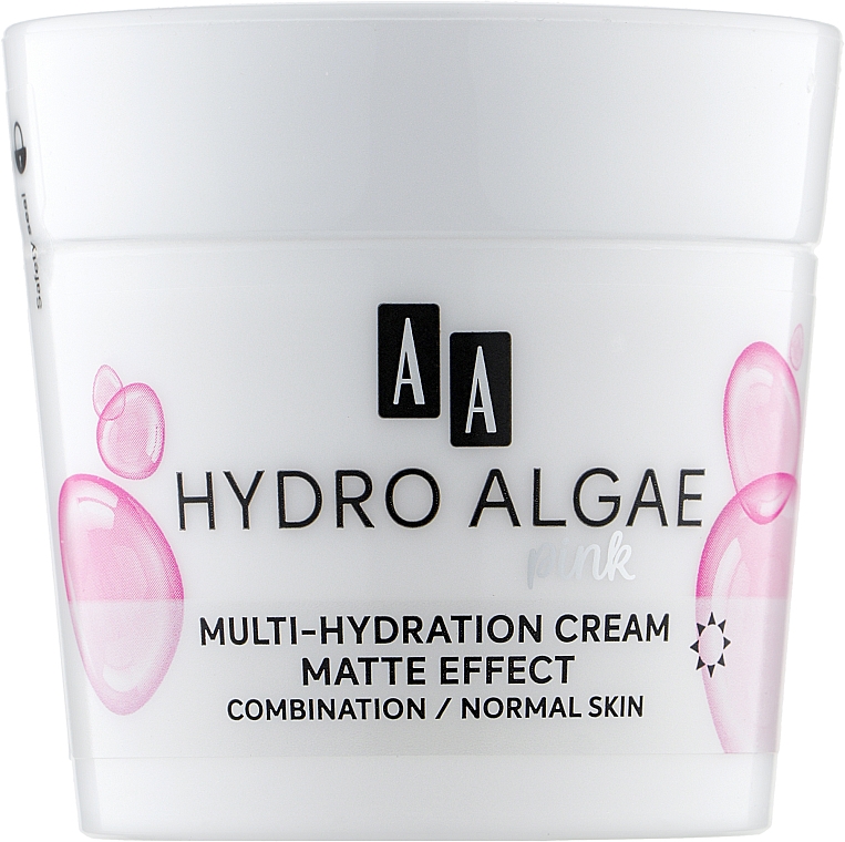 Питательный, матирующий крем для комбинированной кожи лица - АА Hydro Algae Pink Mourishing Cream — фото N1