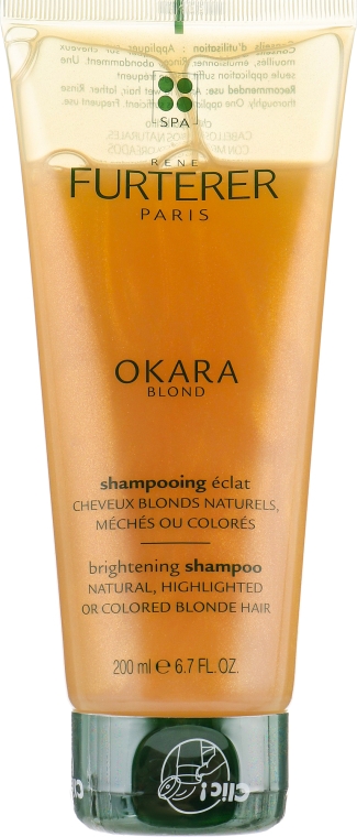 Шампунь для натурального світлого та фарбованого волосся - Rene Furterer Okara Blond Brightening Shampoo