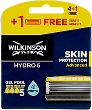 Парфумерія, косметика Набір змінних лез, 5 шт - Wilkinson Sword Hydro 5 Skin Protection Advanced Menthol