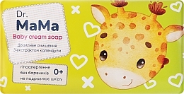 Мыло туалетное детское для бережного очищения с экстрактом календулы - Мыловаренные традиции Dr.Mama Baby Cream Soap — фото N1