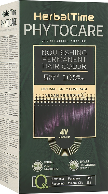 Стойкая питательная краска для волос - Herbal Time Phytocare