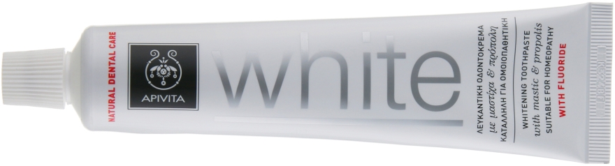 Відбілююча зубна паста з мастикою і прополісом - Apivita Healthcare Natural Dental Care White Whitening Toothpaste With Mastic & Propolis — фото N2