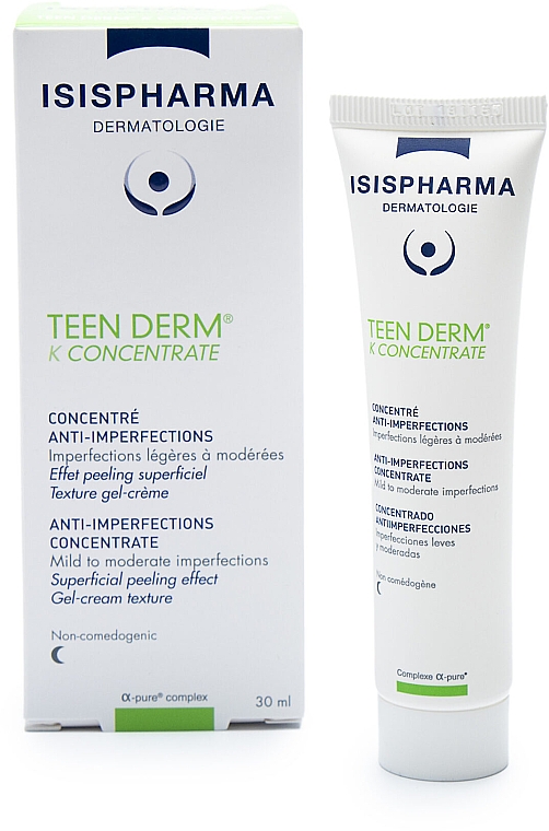 Гель-крем нічний - Isispharma Teen Derm K Concentrate — фото N1