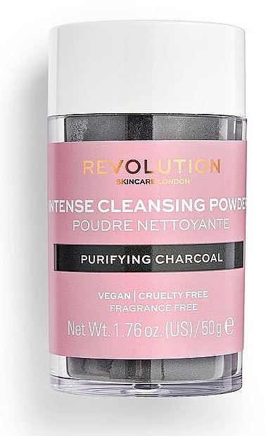 Очищающая пудра для лица - Revolution Skincare Purifying Charcoal Cleansing Powder — фото N1