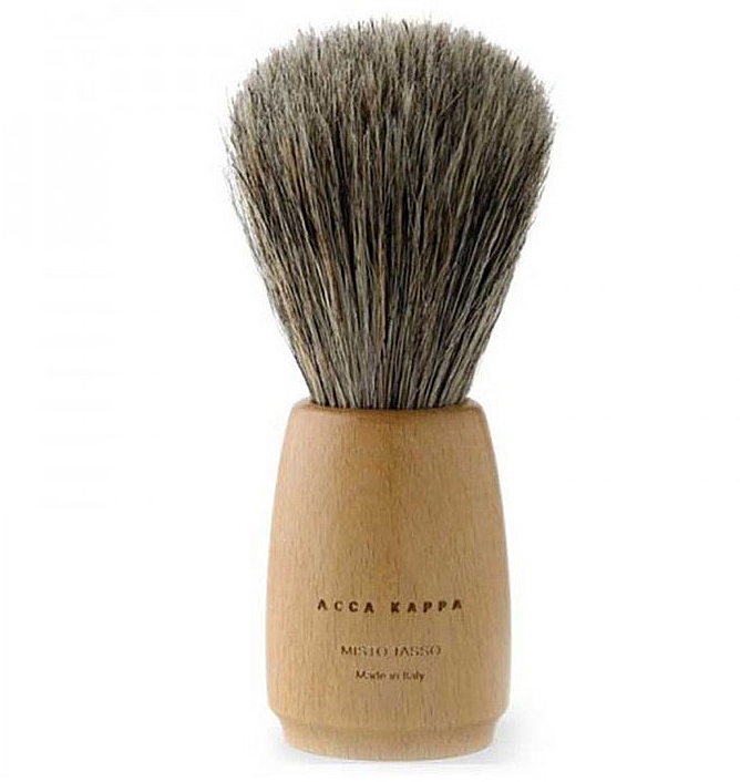 Помазок для гоління, ручка з буку, змішаний ворс - Acca Kappa Shaving Brush Beechwood Handle — фото N1