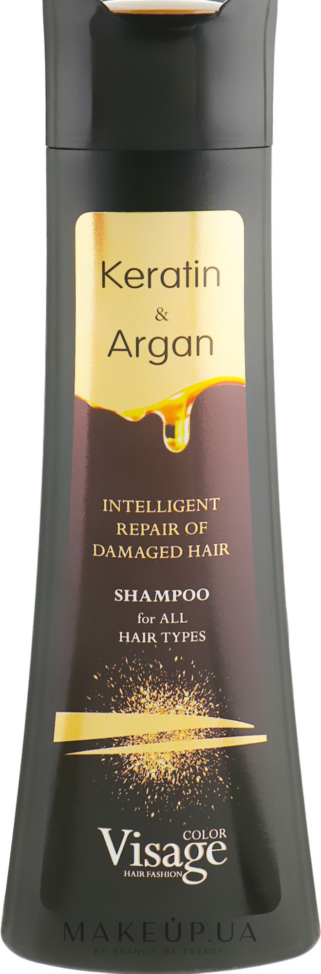 Шампунь для волос с кератином и аргановым маслом - Visage Keratin & Argan Shampoo — фото 250ml