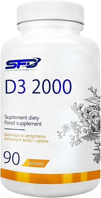 Пищевая добавка "Витамин D3 2000" - SFD Nutrition D3 2000 — фото N1