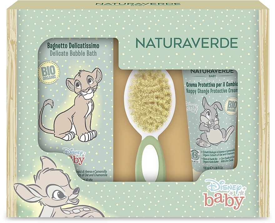 Набор - Naturaverde Disney Baby (bubble/bath/200ml + b/cr/100ml + brush/1pc) — фото N1