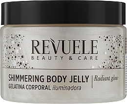 Парфумерія, косметика Мерехтливе срібне желе для тіла - Revuele Shimmering Body Jelly Silver