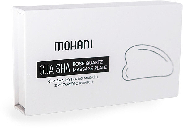 Массажер гуаша для лица, розовый кварц - Mohani Gua Sha Rose Quartz Massager — фото N3