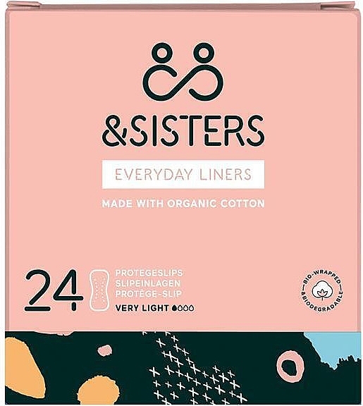 Щоденні прокладки, 24 шт. - &Sisters Liners Everyday Very Light 24 Pack — фото N1