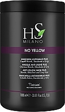 Маска для догляду за світлим, сивим, знебарвленим волоссям - HS Milano No Yellow Anti-Yellow Mask Plus — фото N2