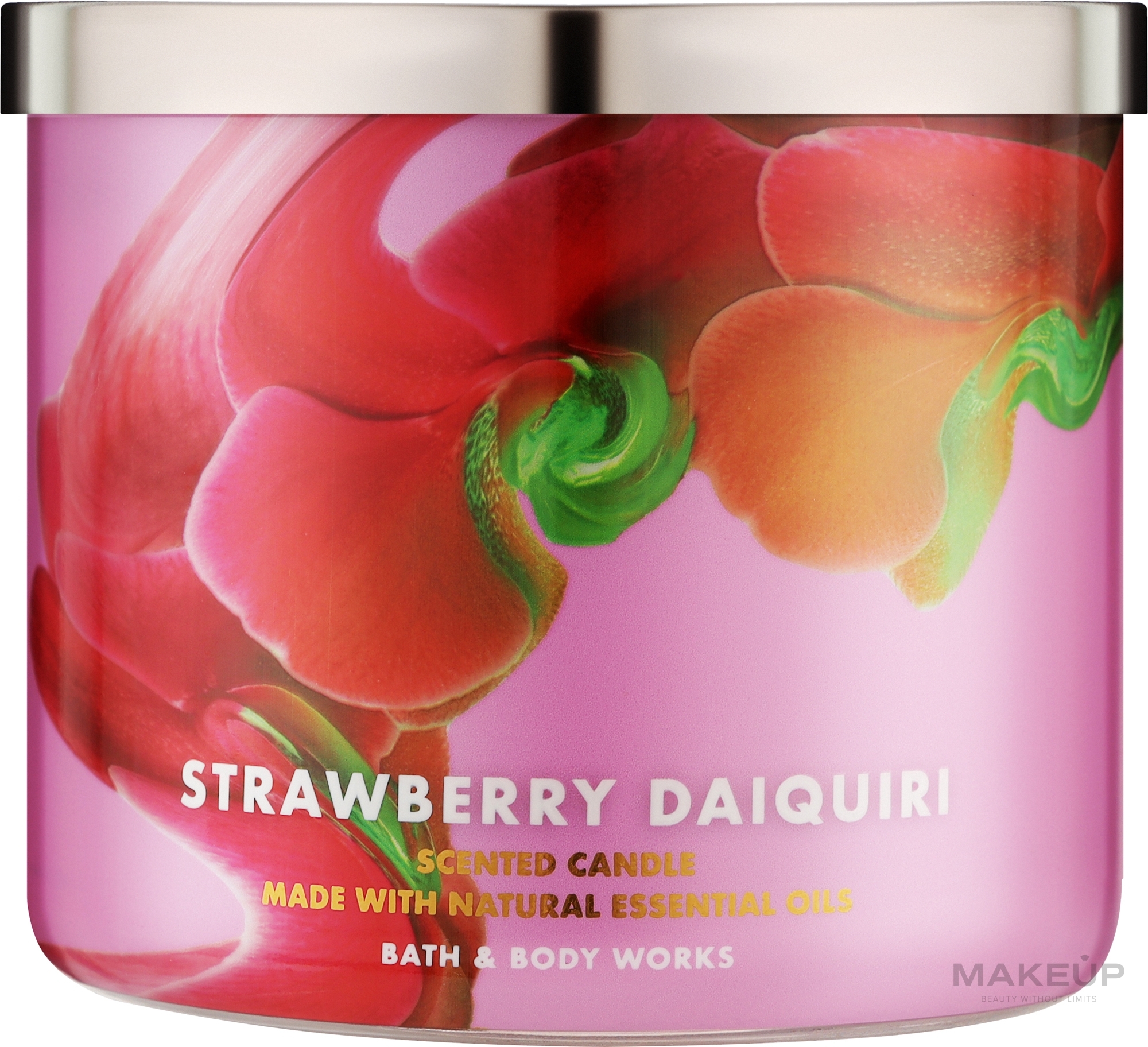 Аромасвеча 3-х фитильная - Bath and Body Works Strawberry Daiquiri Candle — фото 411g