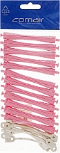 Парфумерія, косметика Бігуді для холодної завивки, з круглою гумкою, рожеві, d7 - Comair