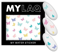 Парфумерія, косметика Наклейки для нігтів, кольорові метелики - MylaQ
