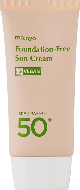 Сонцезахисний крем з тонувальним ефектом - Manyo Foundation Free Sun Cream SPF 50+ PA ++++