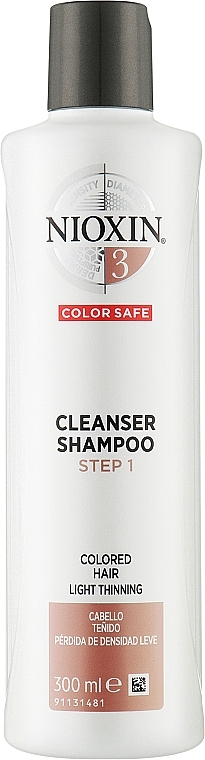 Очищающий шампунь - Nioxin System 3 Cleanser Shampoo Step 1 Colored Hair Light Thinning — фото N1