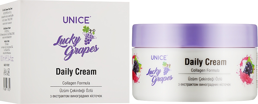 Крем для обличчя з екстрактом виноградних кісточок - Unice Cream — фото N2