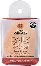 Спонж конняку для обличчя, з куркумою - Daily Concepts Daily Konjac Sponge Turmeric — фото N1