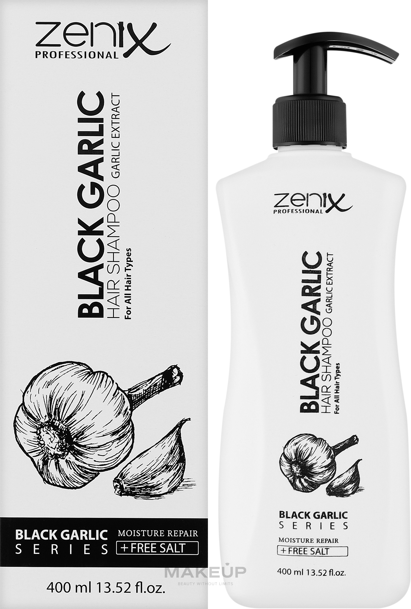 Шампунь с экстрактом черного чеснока - Zenix Black Garlic Hair Shampoo — фото 400ml