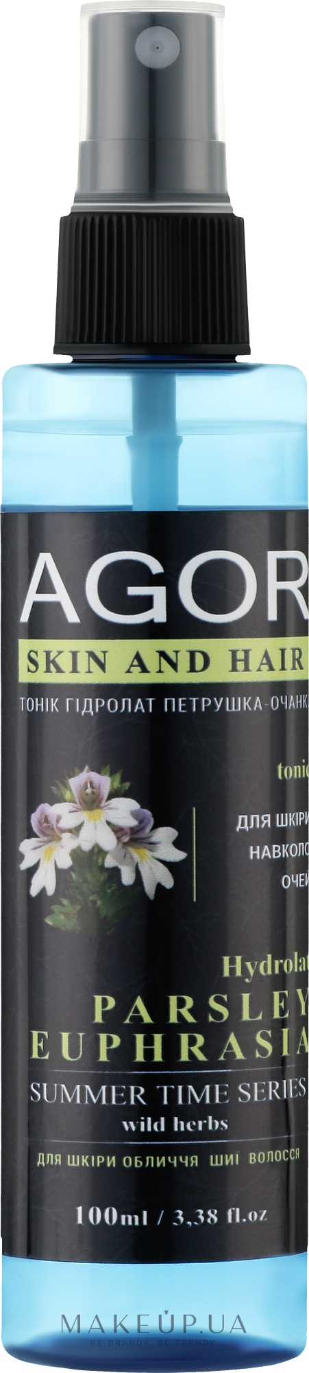 Тонік "Гідролат пертушка-очанка" - Agor Summer Time Skin And Hair Tonic — фото 100ml