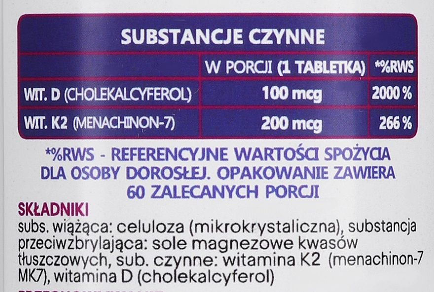 Вітамін D3 + K2, у таблетках - NaturPlanet Vitamin D3 + K2 — фото N5