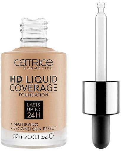 Рідка тональна основа - Catrice HD Liquid Coverage Foundation — фото N3