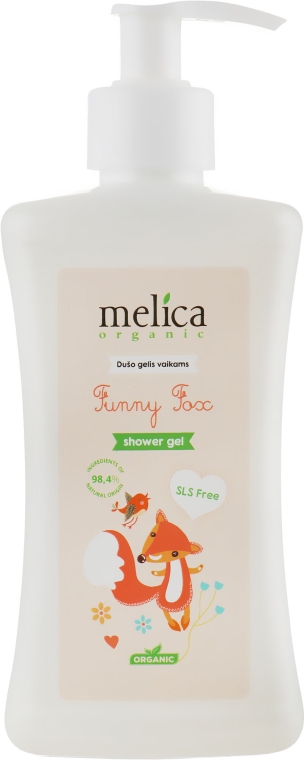 Детский гель для душа "Лисенок" - Melica Organic Funny Fox Shower Gel — фото N1