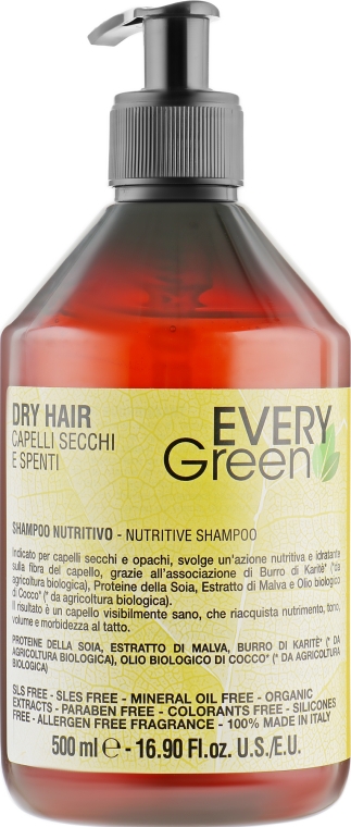 Шампунь для сухого волосся  - Dikson Every Green Dry Hair Nourishing Shampoo — фото N1