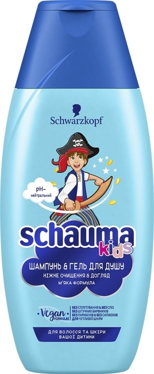 Шампунь&Гель для душа "Нежный и Бережный уход" - Schauma Kids Shampoo — фото N1