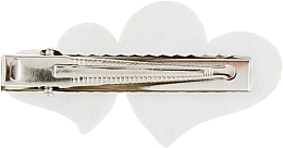 Заколка-затискач з намистинами для волосся, HA-1323, два сердечка - La Rosa — фото N2