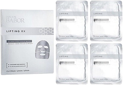 Маска для обличчя - Babor Doctor Babor Lifting Rx Silver Foil Face Mask Skin Care — фото N1