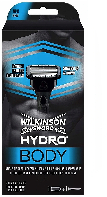 Чоловічий станок для гоління - Wilkinson Sword Body Hydro 5 — фото N1