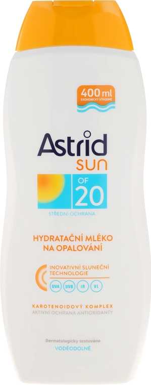 Солнцезащитное увлажняющее молочко SPF 20 - Astrid Sun Moisturizing Suncare Milk — фото N1