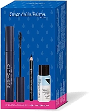 Набор - Diego Dalla Palma Sub-Aqueo Kit (mascara/10ml + eye/pencil + remover/30ml) — фото N1