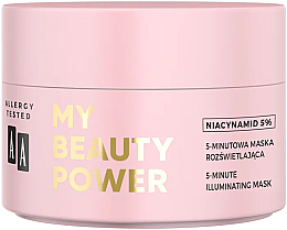 5-минутная осветляющая маска для лица - AA My Beauty Power Illuminating Mask — фото N3