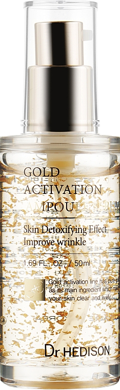 Сироватка для обличчя, з колоїдним золотом - Dr.Hedison Gold Activation Ampoule Serum — фото N4