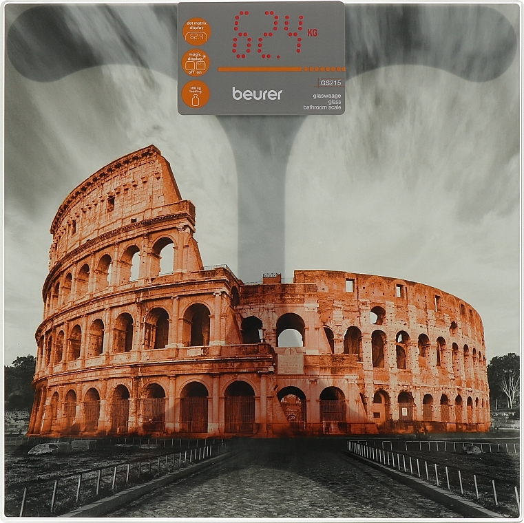 Цифровые стеклянные весы - Beurer GS 215 Rome Simple Digital Glass Scale — фото N1