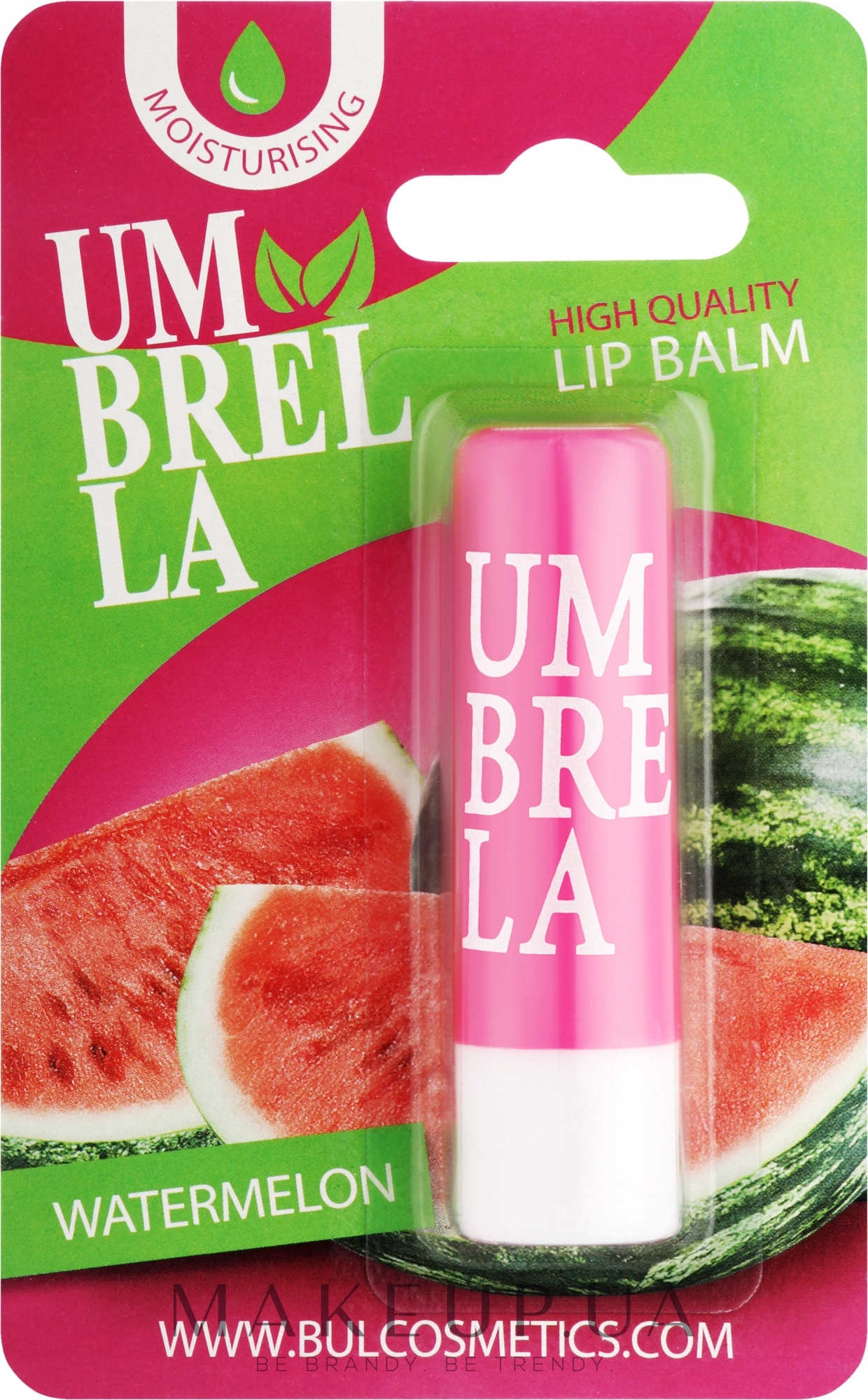 Бальзам для губ в блистере "Арбуз" - Umbrella High Quality Lip Balm Watermelon — фото 4g
