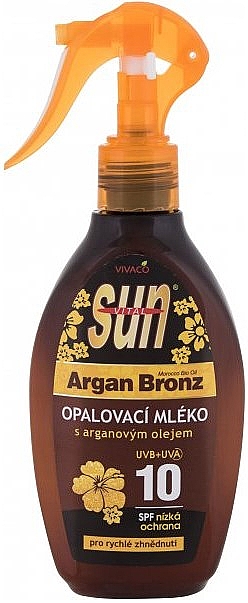 Лосьон для загара - Vivaco Sun Argan Bronz Suntan Lotion SPF 10 — фото N1