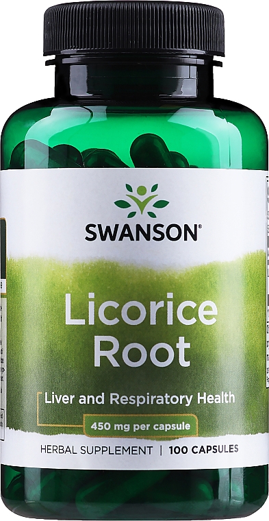 Пищевая добавка "Корень лакрицы", 450 мг - Swanson Licorice Root 450 mg — фото N1