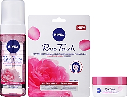 Набор - NIVEA Rose XMASS (f/cr/50ml + f/mask/1pc + f/foam/150ml) — фото N2