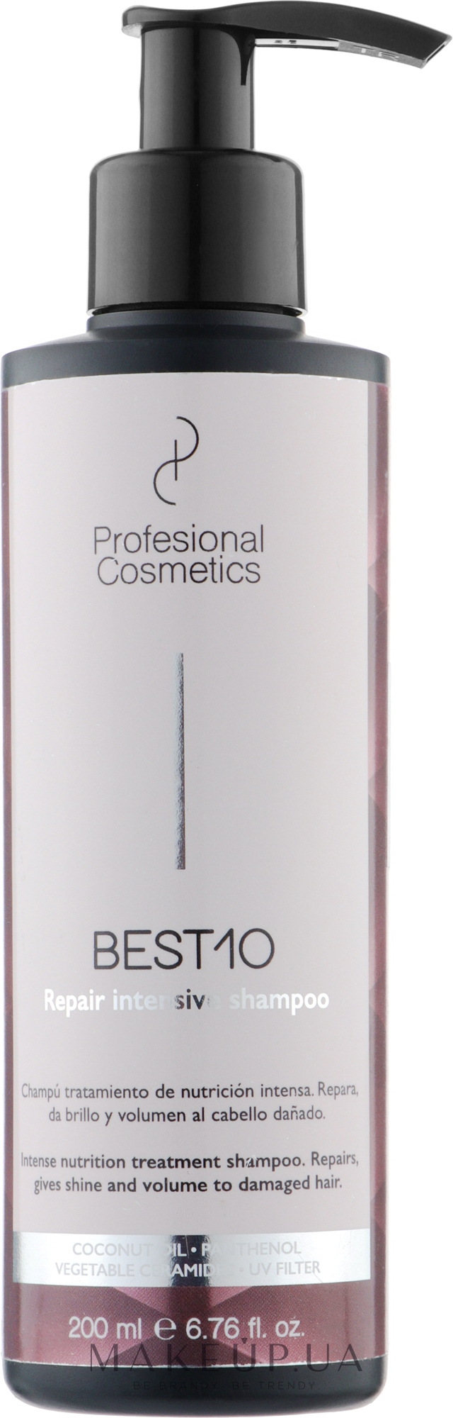 Шампунь для интенсивного восстановления волос - Profesional Cosmetics Best 10 Intensive Repair Shampoo — фото 200ml