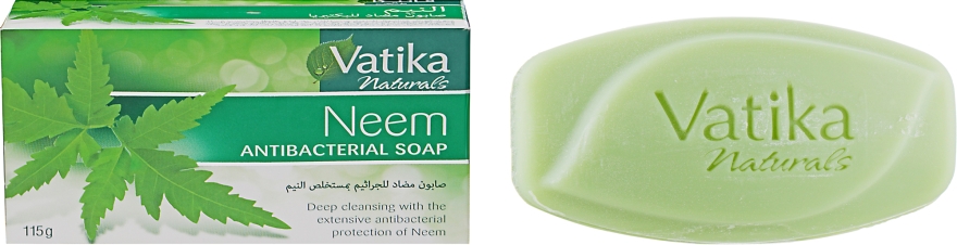 Питательное мыло с нимом - Dabur Vatika DermoViva Neem Antibacterial Soap — фото N1