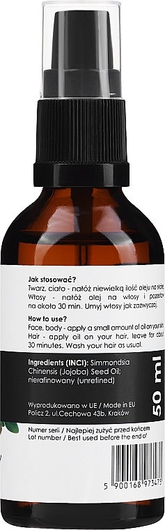 Олія-спрей для обличчя і тіла "Жожоба" - Your Natural Side Precious Oils Jojoba Oil Spray — фото N2