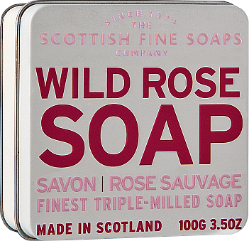 Мило "Дика троянда" - Scottish Fine Soaps Wild Rose Soap In A Tin — фото N1
