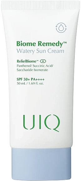  Зволожувальний сонцезахисний крем - UIQ Biome Remedy™ Watery Sun Cream SPF 50+ PA++++  — фото N1