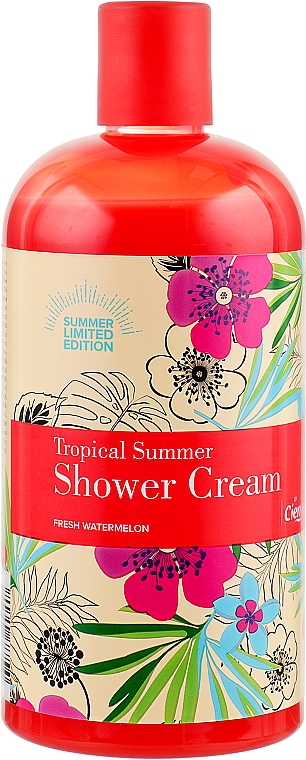 Крем-гель для душа с ароматом арбуза - Cien Tropical Summer Shower Cream Fresh Watermelon